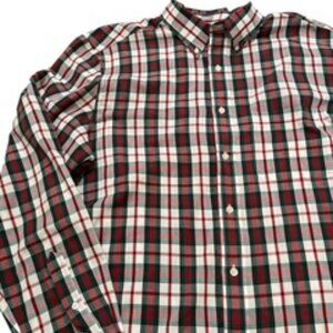 Saddlebred Long‎ Sleeve Button Up Shirt Red & Green Plaid Men’s Size XLT